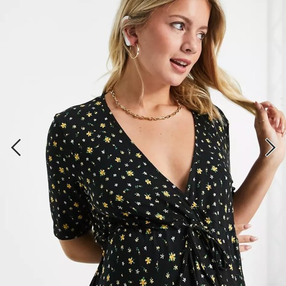 ASOS Design Maternity V-neck Maxi Dress Size 8 - Picture 3 of 7